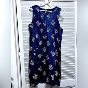 Blue silk madewell dress